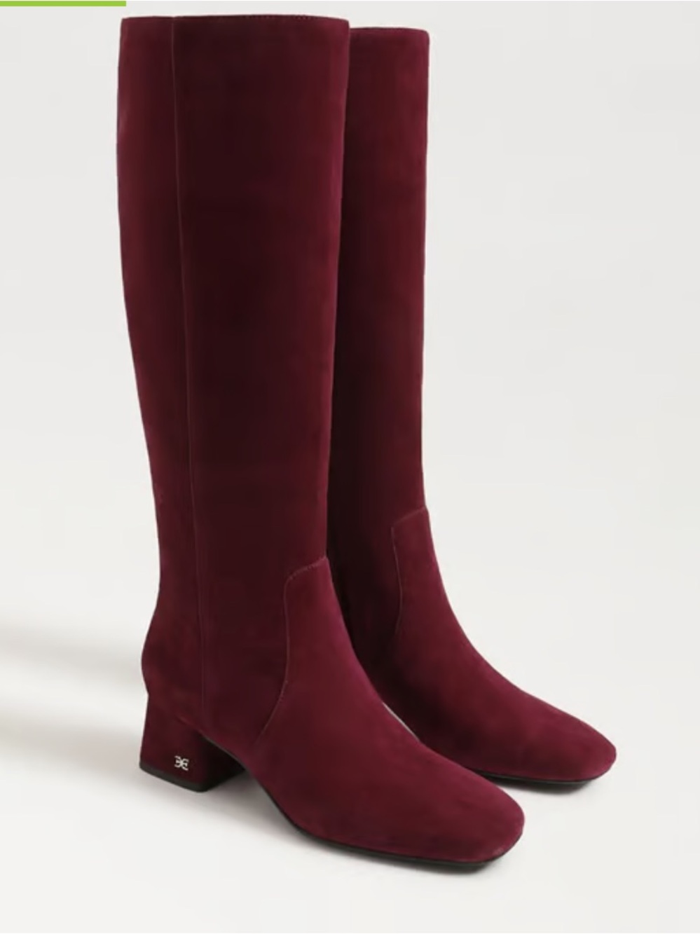 Sam Edelman porter knee high boot Merlot suede 8M